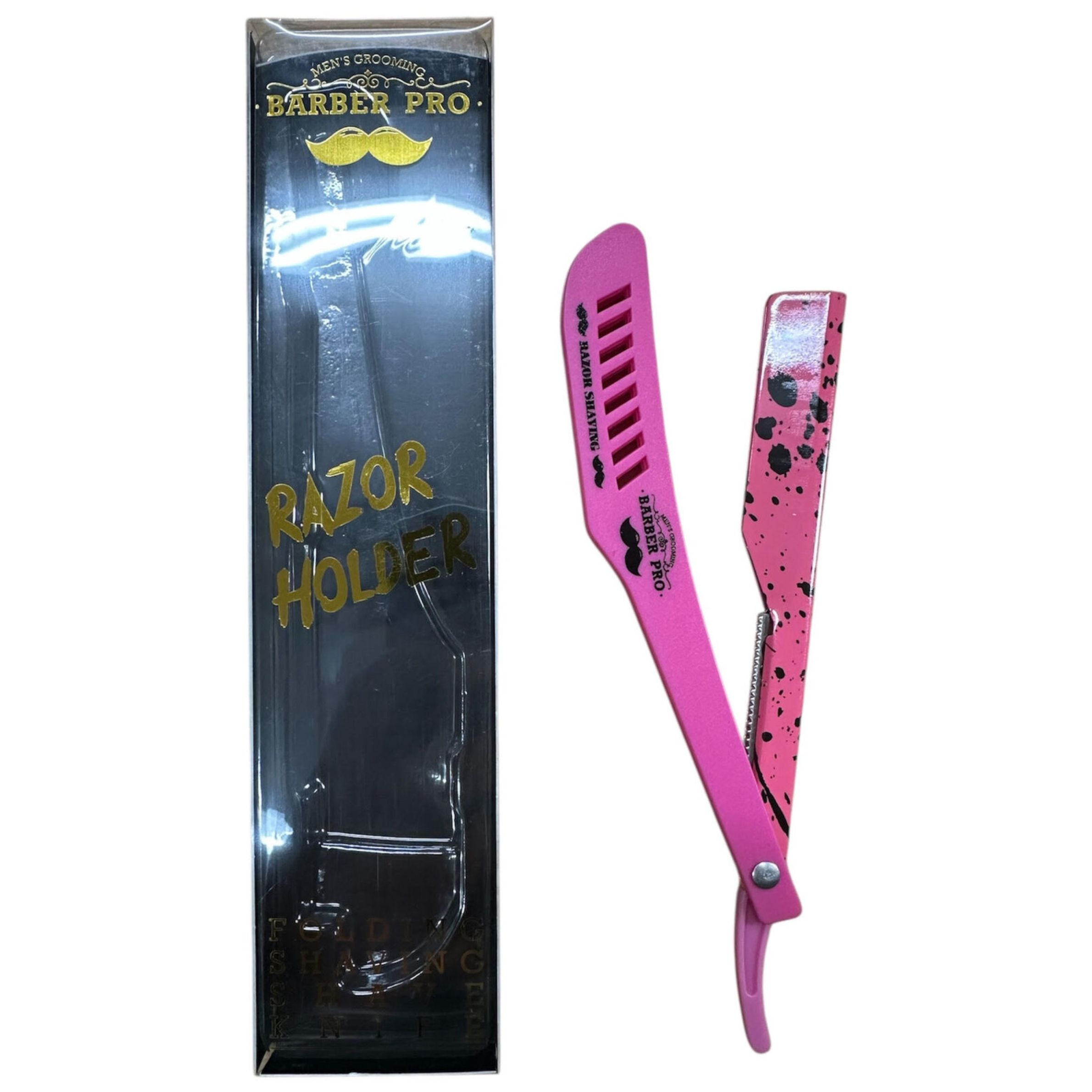 Barber Pro Stainless Razor SR033 - Pink