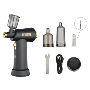 WMARK NG-AB001 Wireless Charging Multi-purpose Air Brush Kit - Black
