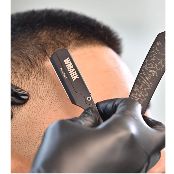 Wmark NG HZ902 Matt Black Steel Barber Razor