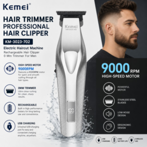 Kemei Ceramic & DLC Trimmer KM-3023-702 (Silver)