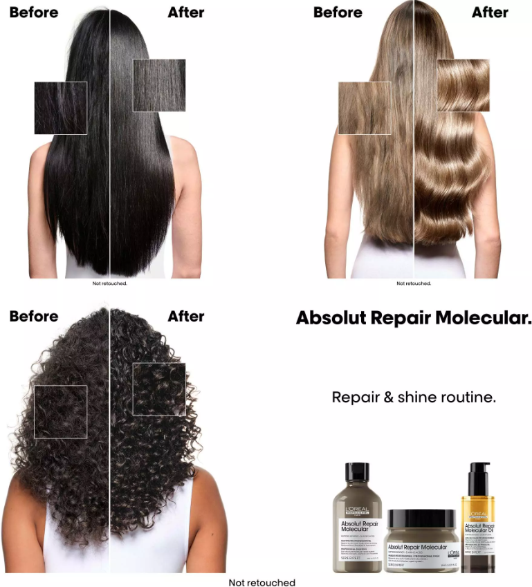 Loreal Professional Absolut Repair Molecular Bi-Phase Hair Oil (90ml)
