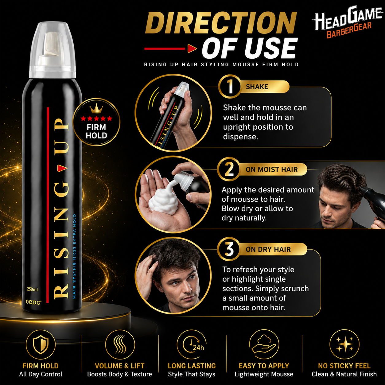 Rising Up Hair Mousse (250ml)