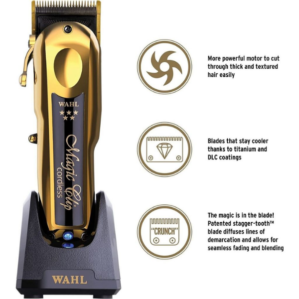 WAHL 5-Star Cordless Magic Clip Gold Edition Hair Clipper #8148