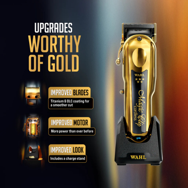 WAHL 5-Star Cordless Magic Clip Gold Edition Hair Clipper #8148